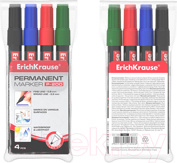 Изображение товара Набор маркеров Erich Krause P-200 / 11606