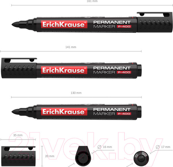 Изображение товара Маркер перманентный Erich Krause P-400 / 30986