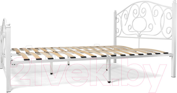 Изображение товара Односпальная кровать Князев Мебель Виктория ВЯ.90.190.Б (белый муар)