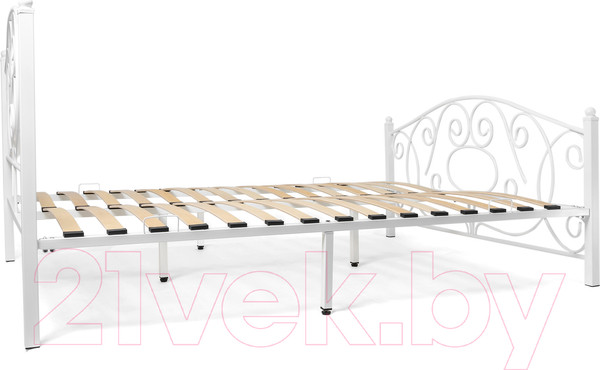 Изображение товара Односпальная кровать Князев Мебель Виктория ВЯ.90.190.Б (белый муар)