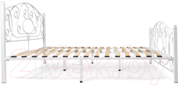 Изображение товара Односпальная кровать Князев Мебель Виктория ВЯ.90.190.Б (белый муар)