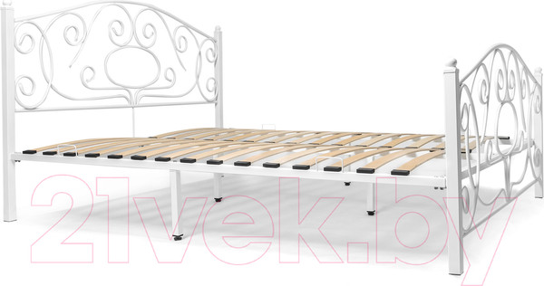 Изображение товара Полуторная кровать Князев Мебель Виктория ВЯ.140.190.Б (белый муар)