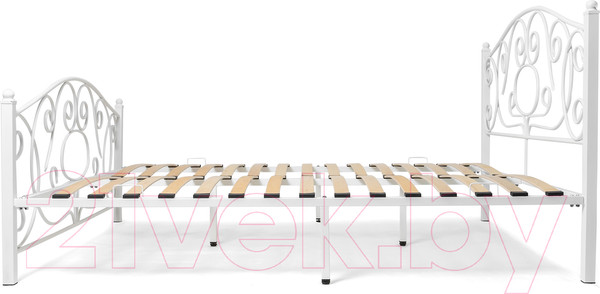 Изображение товара Двуспальная кровать Князев Мебель Виктория ВЯ.180.200.Б (белый муар)