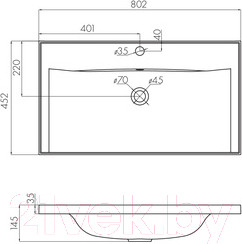 Изображение товара Умывальник Акватон Айрис 80 (1A722931AG010)
