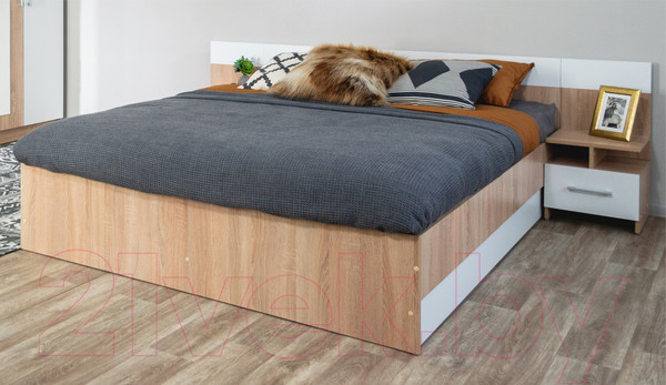 Изображение товара Комплект мебели для спальни Империал Алёна 3 (дуб сонома/белый)