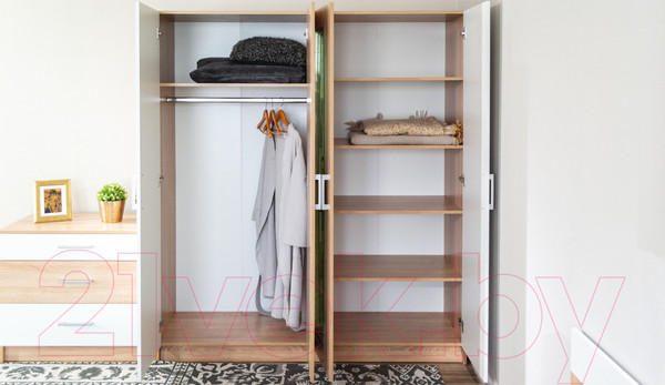 Изображение товара Комплект мебели для спальни Империал Алёна 4 (дуб сонома/белый)