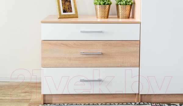 Изображение товара Комплект мебели для спальни Империал Алёна 4 (дуб сонома/белый)