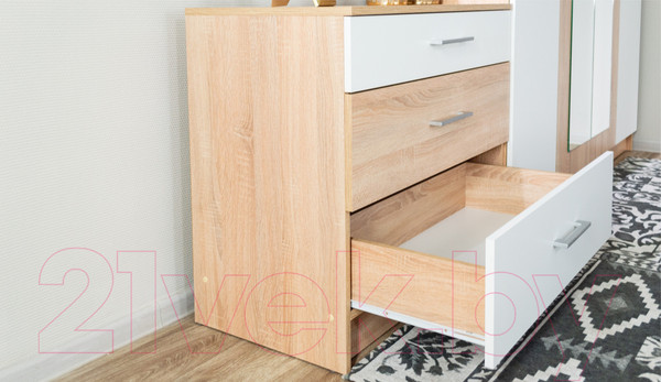 Изображение товара Комплект мебели для спальни Империал Алёна 4 (дуб сонома/белый)