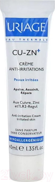Крем для тела Uriage Cu-Zn против раздражений (40мл)