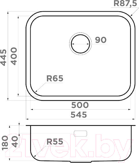Изображение товара Мойка кухонная Omoikiri Omi 54-U/IF IN (4993488)
