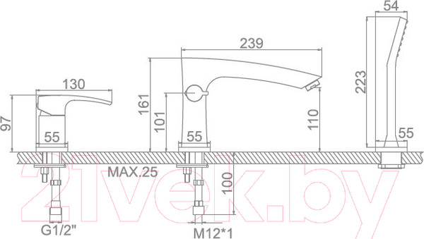 Изображение товара Смеситель Ledeme L1198
