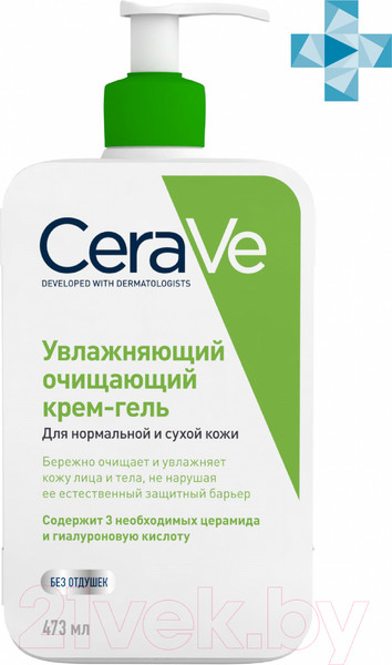 Изображение товара Гель для тела CeraVe Увлажняющий для нормальной и сухой кожи лица и тела (473мл)