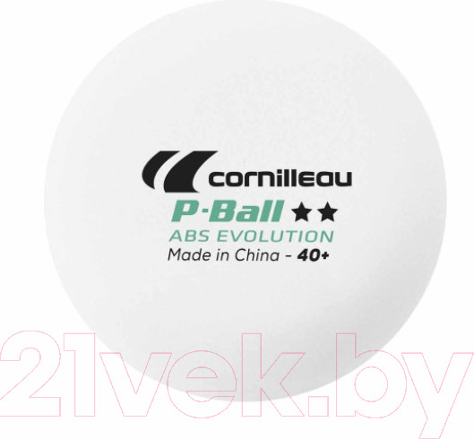 Изображение товара Набор мячей для настольного тенниса Cornilleau P-Ball Abs Evolution 2* / 330050 (6шт, белый)