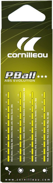 Изображение товара Набор мячей для настольного тенниса Cornilleau P-Ball Abs Evolution / 310555 (3шт, белый)