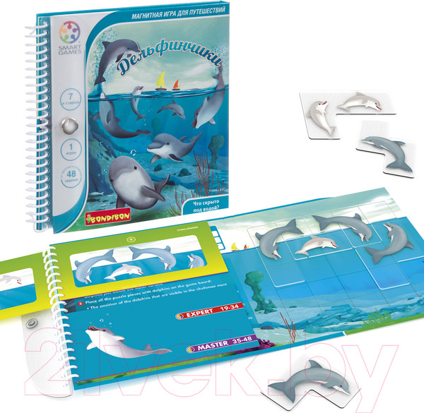 Изображение товара Развивающая игра Bondibon Для путешествий. Дельфинчики / ВВ4675
