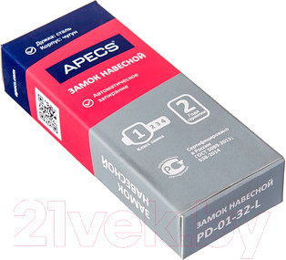 Изображение товара Замок навесной Apecs PD-01-32-L