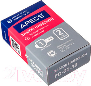 Изображение товара Замок навесной Apecs PD-01-38