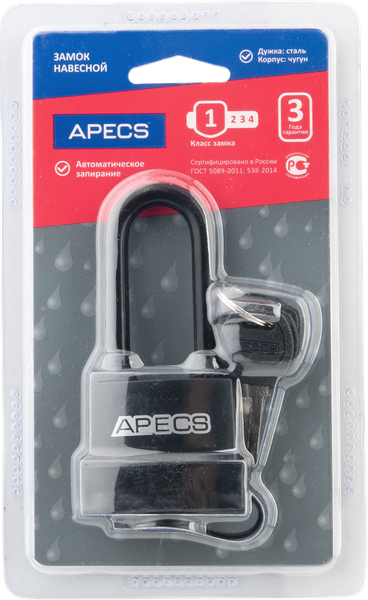 Изображение товара Замок навесной Apecs PDR-50-45-L