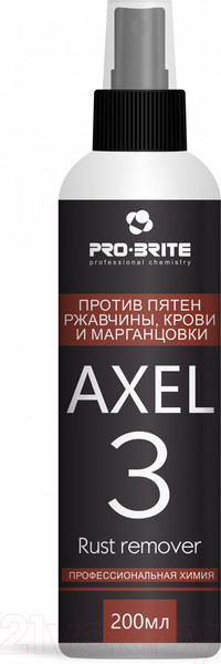 Изображение товара Пятновыводитель Pro-Brite Axel-3 Rust Remover против ржавчины марганцовки и крови (200мл)