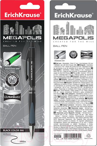 Изображение товара Ручка шариковая Erich Krause Megapolis Concept / 42560