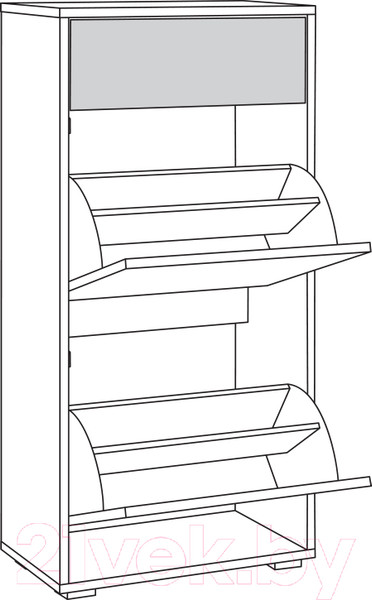 Изображение товара Тумба для обуви Mobi Куба 13.114 (дуб сонома/белый премиум)