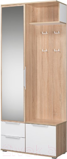 Изображение товара Секция в прихожую Mobi Куба 10.14 (дуб сонома/белый премиум)