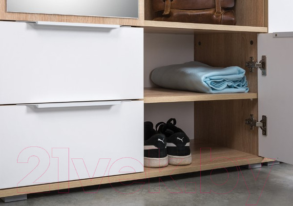 Изображение товара Секция в прихожую Mobi Куба 10.14 (дуб сонома/белый премиум)