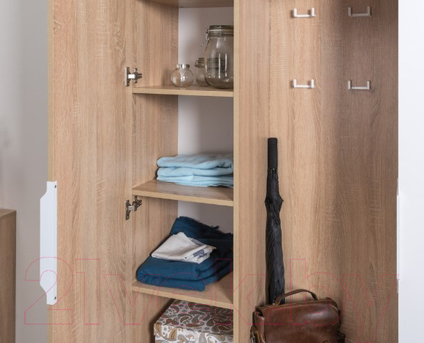 Изображение товара Секция в прихожую Mobi Куба 10.14 (дуб сонома/белый премиум)