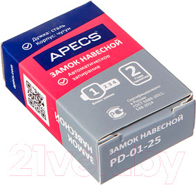 Изображение товара Замок навесной Apecs PD-01-25
