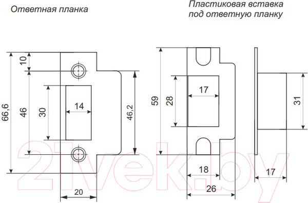 Изображение товара Защелка врезная с фиксацией Avers 5600-WC-NIS (матовый никель)