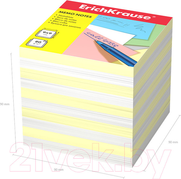 Изображение товара Блок для записей Erich Krause 4456 (белый/желтый)