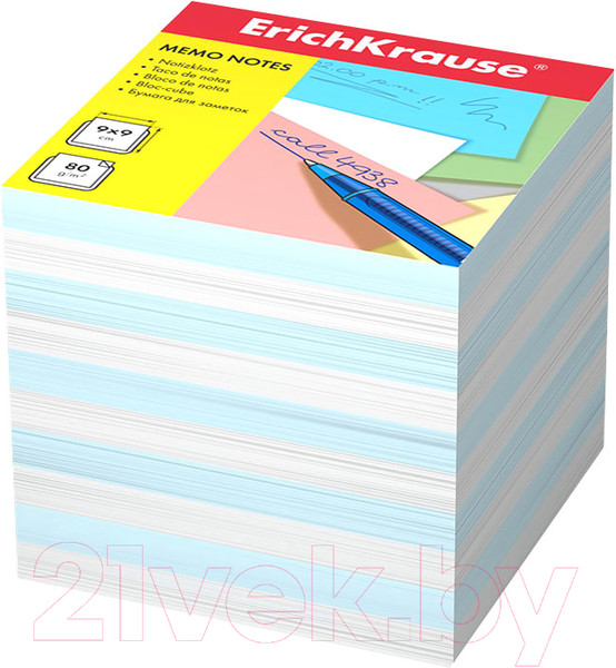 Изображение товара Блок для записей Erich Krause 4457 (белый/голубой)