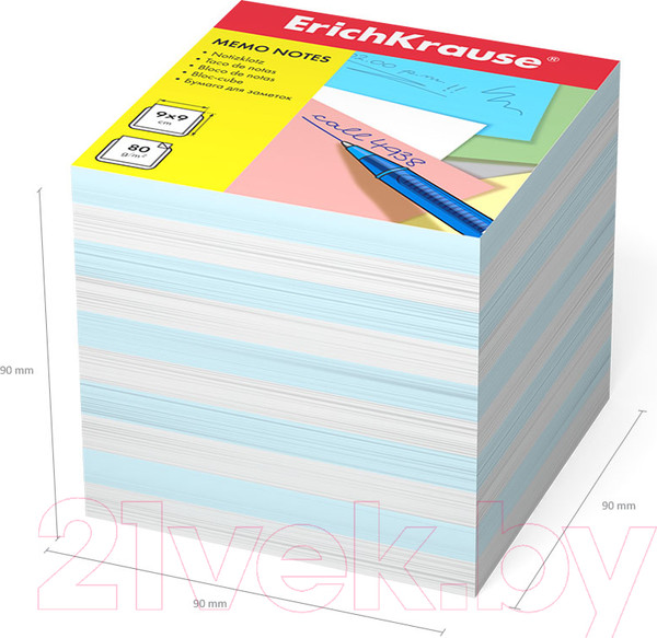 Изображение товара Блок для записей Erich Krause 4457 (белый/голубой)