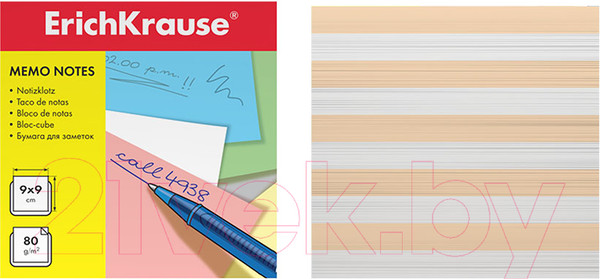 Изображение товара Блок для записей Erich Krause 6602 (белый/персиковый)