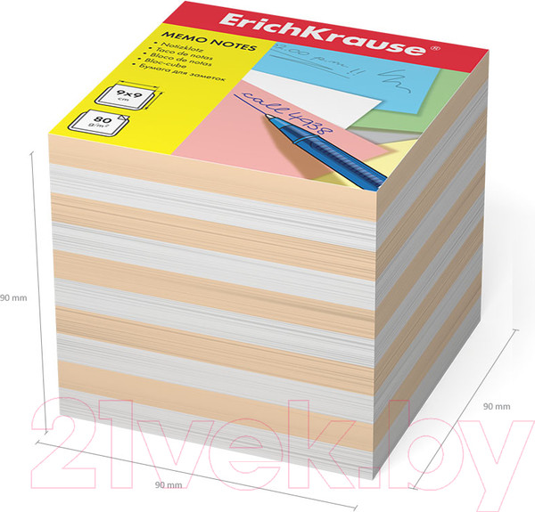 Изображение товара Блок для записей Erich Krause 6602 (белый/персиковый)