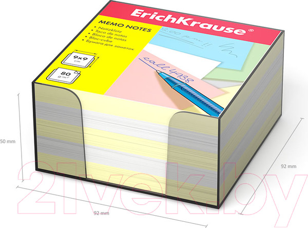 Изображение товара Блок для записей Erich Krause 2720 (белый/желтый)