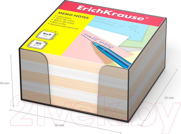 Изображение товара Блок для записей Erich Krause 6601 (белый/персиковый)