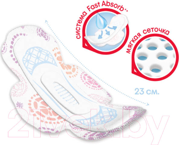 Изображение товара Прокладки гигиенические Kotex Ultra Normal ультратонкие с крылышками поверхность сеточка (40шт)