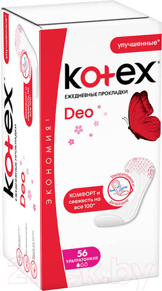 Изображение товара Прокладки ежедневные Kotex Super Slim Deo супертонкие (56шт)