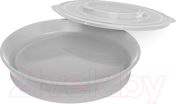 Изображение товара Тарелка для кормления Twistshake Plate / 78164 (пастельный серый)