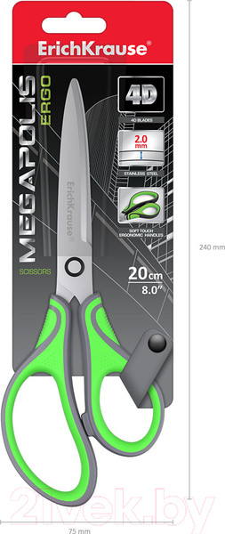 Изображение товара Ножницы канцелярские Erich Krause Megapolis Ergo / 45740