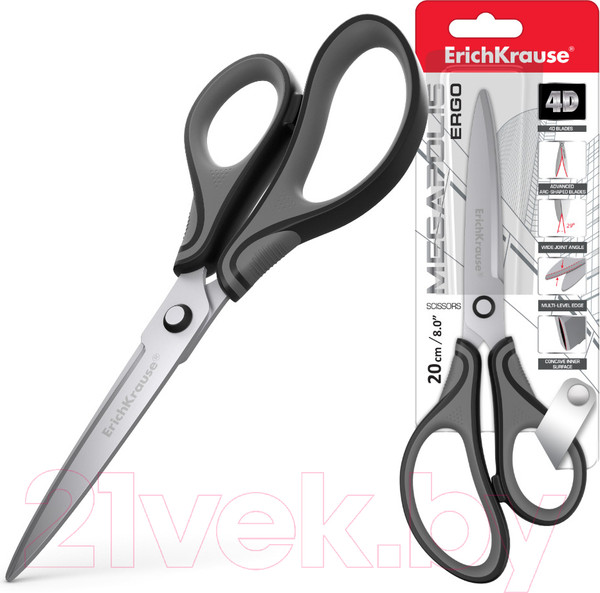 Изображение товара Ножницы канцелярские Erich Krause Megapolis Ergo / 48163