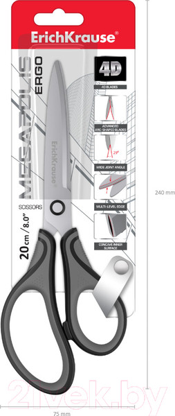 Изображение товара Ножницы канцелярские Erich Krause Megapolis Ergo / 48163