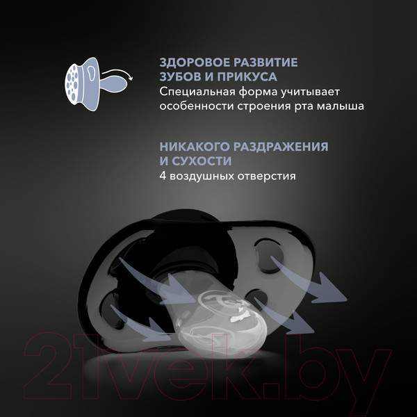 Изображение товара Набор пустышек Twistshake 78086 (2шт, черный/белый)