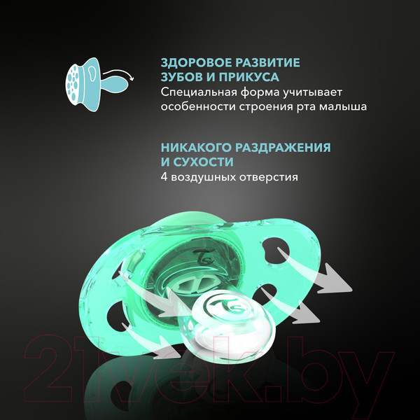 Изображение товара Набор пустышек Twistshake 78285 (2шт, пастельный синий/зеленый)