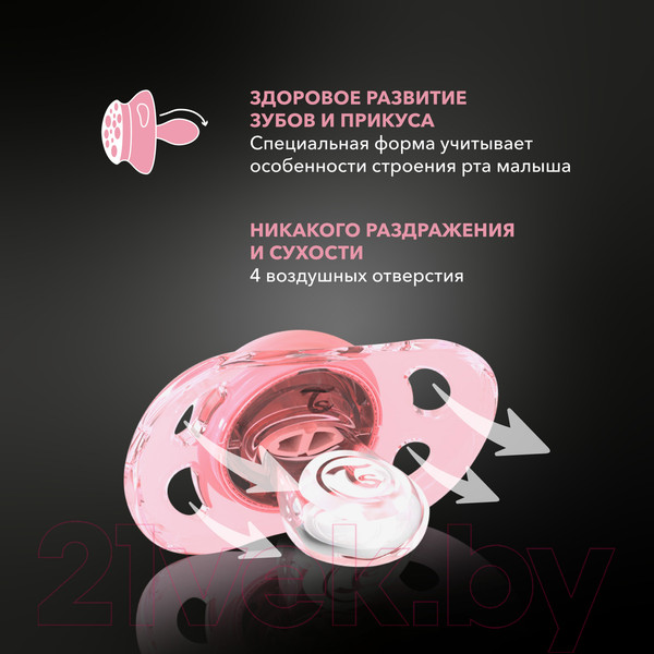 Изображение товара Набор пустышек Twistshake 78286 (2шт, пастельный розовый/фиолетовый)