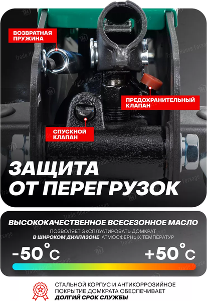 Изображение товара Подкатной домкрат RockForce RF-TA82005 (47733)