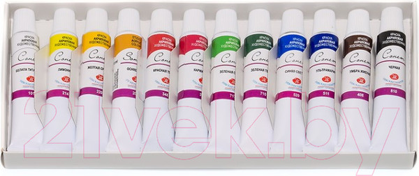 Изображение товара Акриловые краски Сонет 2841095 (12x10мл)