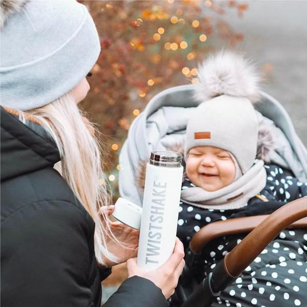 Изображение товара Термос для напитков Twistshake Hot or Cold Bottle 78302 (420мл, пастельный серый)
