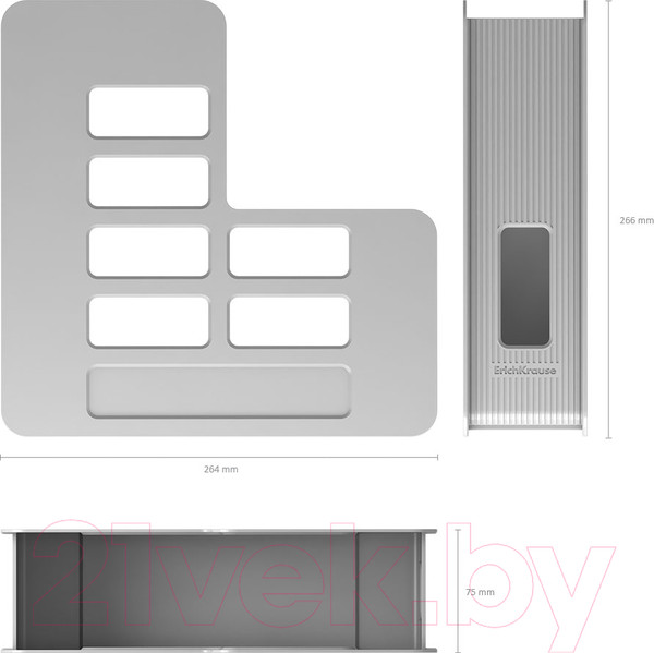 Изображение товара Лоток для бумаг Erich Krause Rainbow / 15226